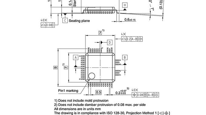 PG-LQFP-40-1_Package Outline