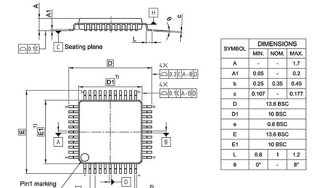 PG-LQFP-44-800_Package Outline
