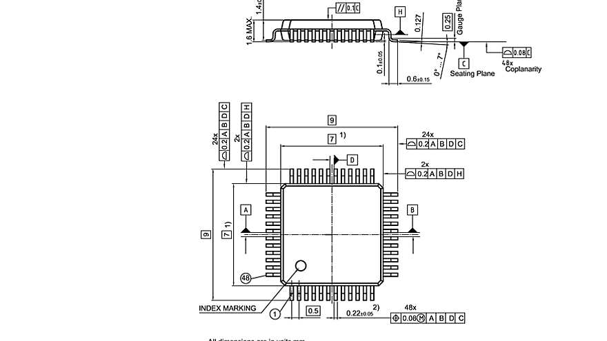 PG-LQFP-48-10_Package Outline