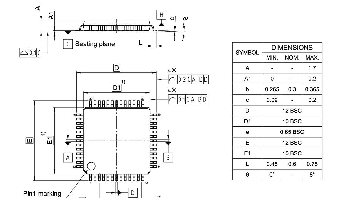 PG-LQFP-52-800_Package Outline
