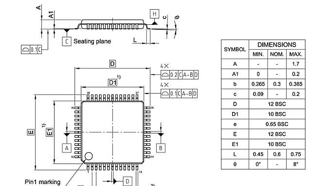 PG-LQFP-52-800_Package Outline