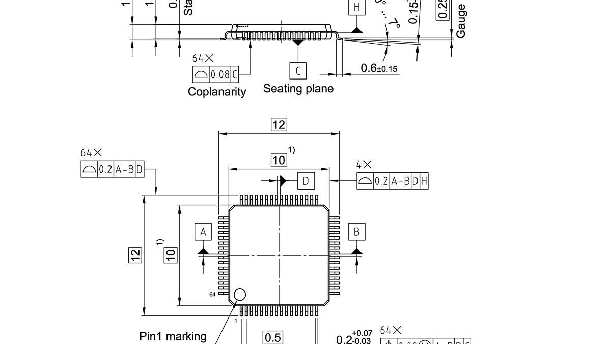 PG-LQFP-64-20_Package Outline