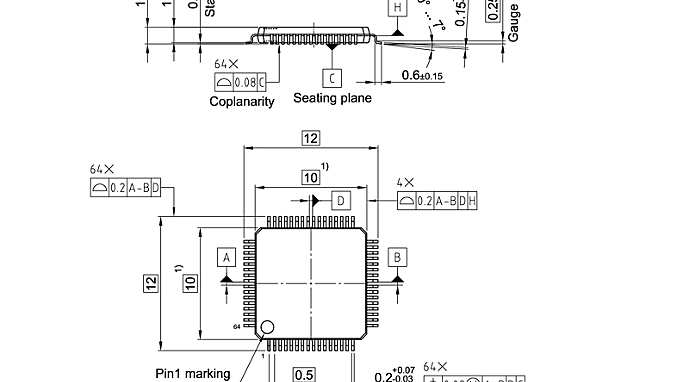 PG-LQFP-64-20_Package Outline
