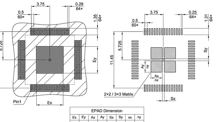 PG-LQFP-64-24_Footprint Drawing