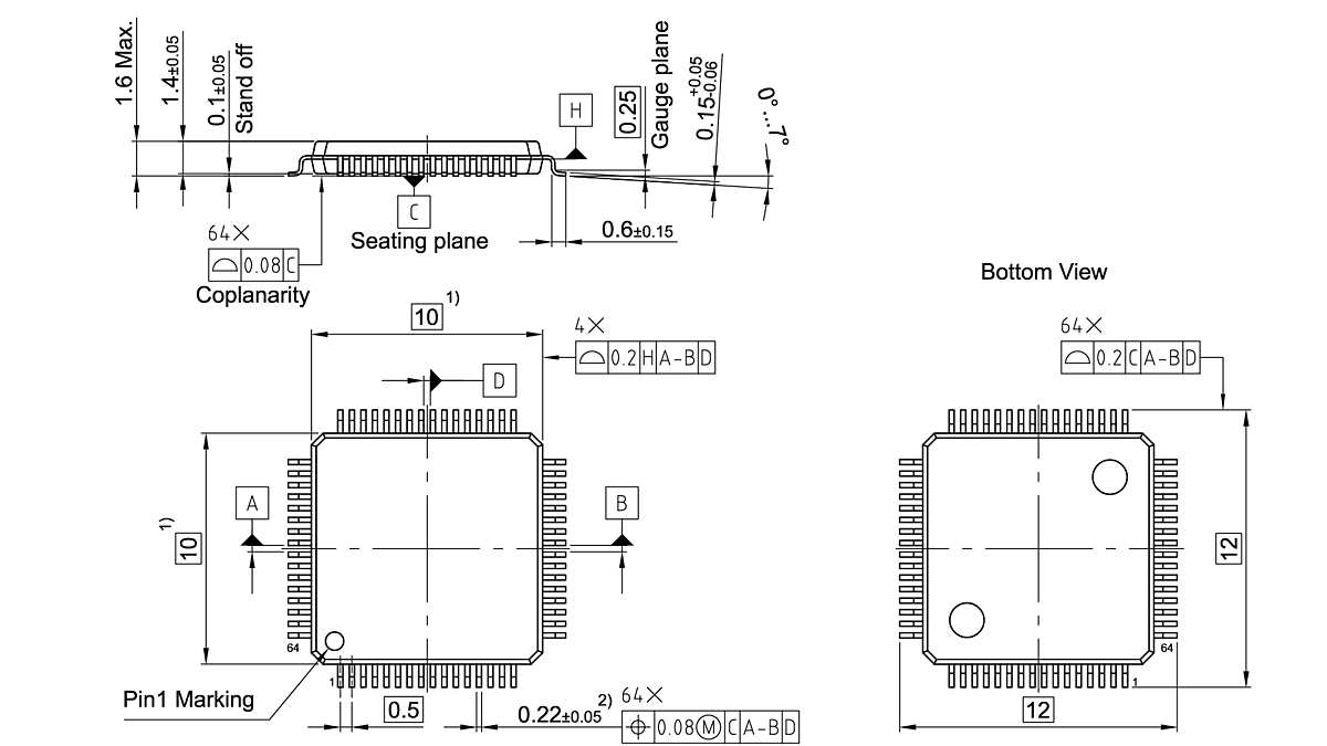 PG-LQFP-64-26_Package Outline