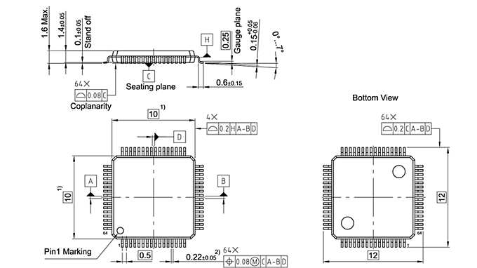 PG-LQFP-64-26_Package Outline