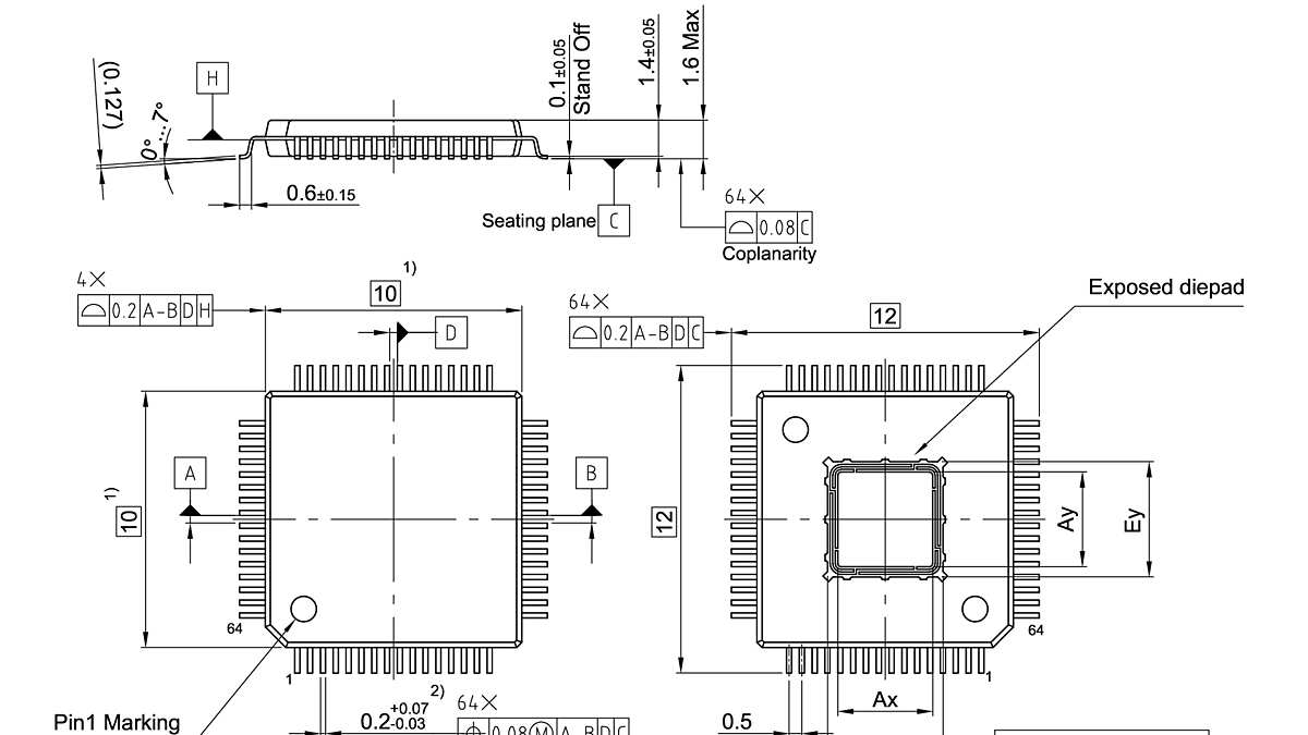 PG-LQFP-64-28_Package Outline