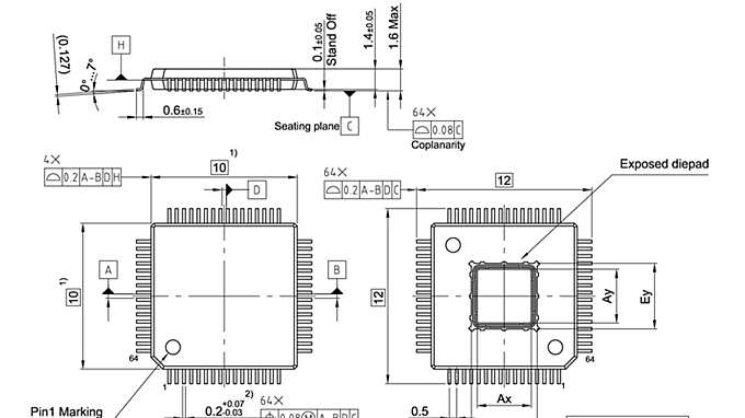 PG-LQFP-64-28_Package Outline