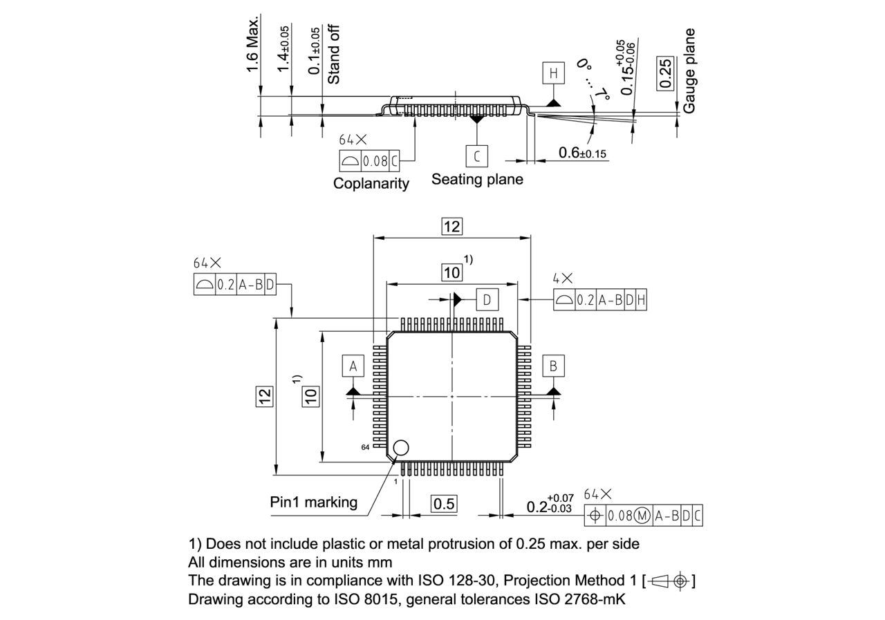 PG-LQFP-64-4_Package Outline