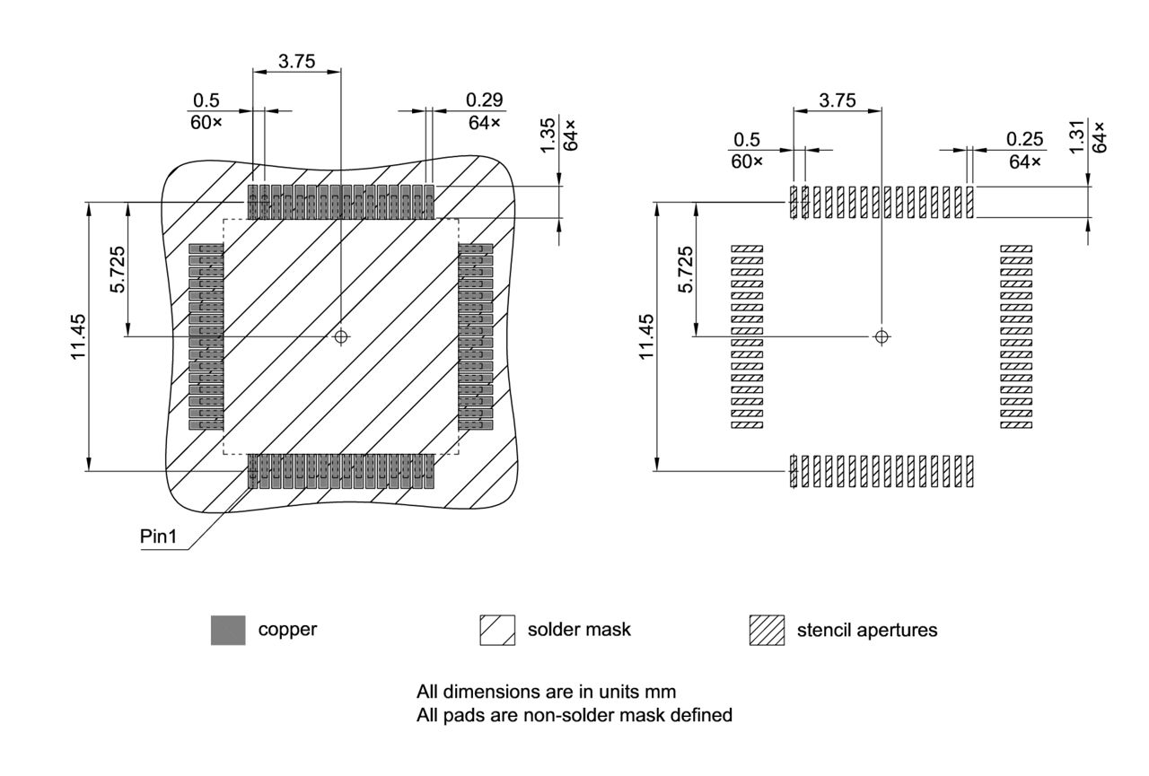 PG-LQFP-64-800_Footprint Drawing