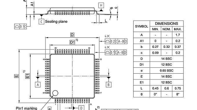 PG-LQFP-64-801_Package Outline