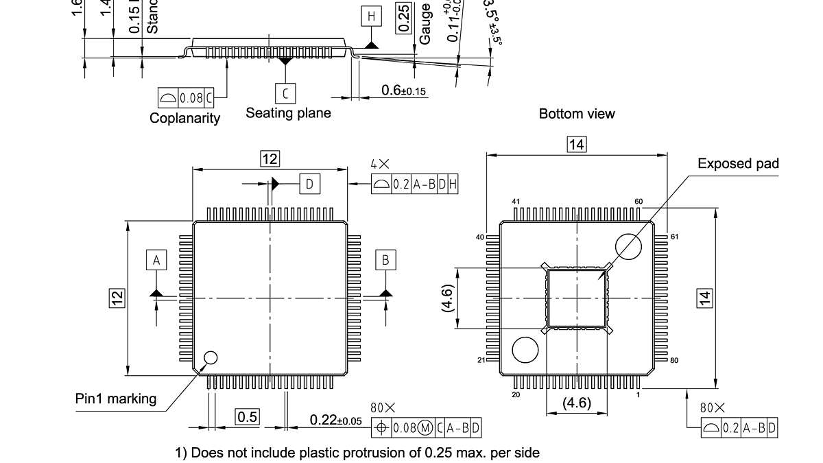 PG-LQFP-80-3_Package Outline