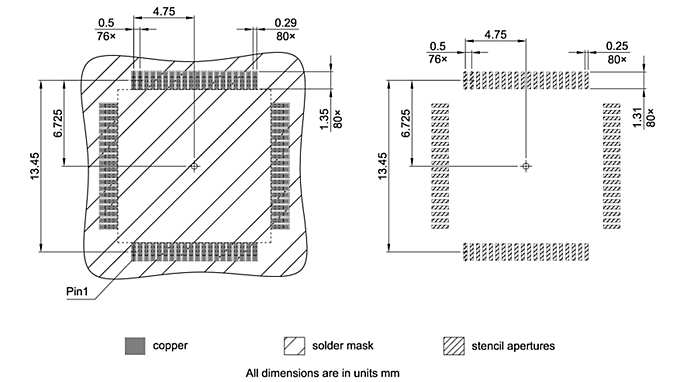 PG-LQFP-80-800_Footprint Drawing