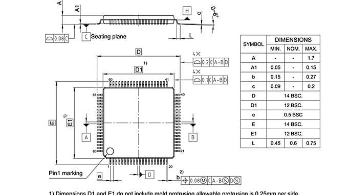 PG-LQFP-80-800_Package Outline