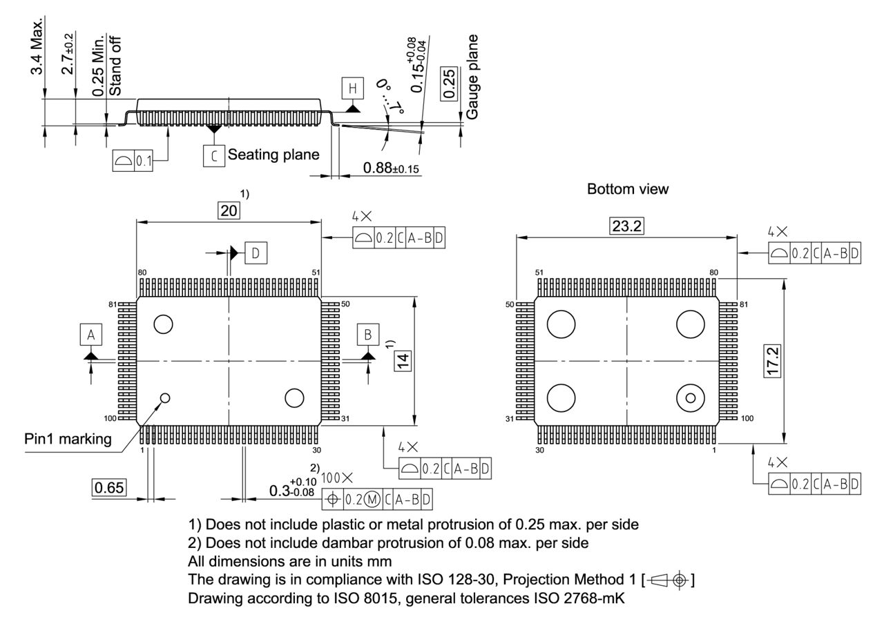 PG-MQFP-100-2_Package Outline