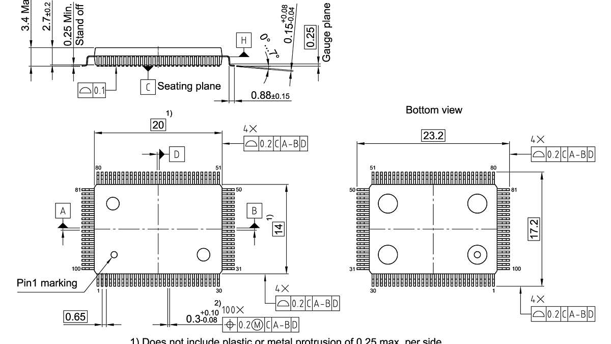 PG-MQFP-100-2_Package Outline