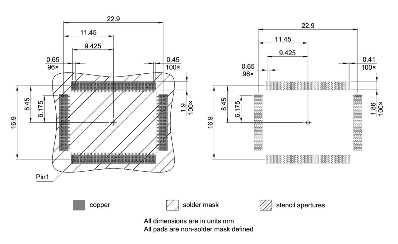 PG-MQFP-100-800_Footprint Drawing