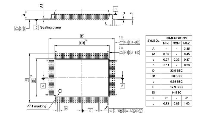 PG-MQFP-100-800_Package Outline