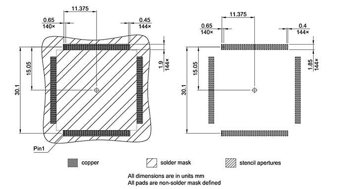 PG-MQFP-144-11_Footprint Drawing