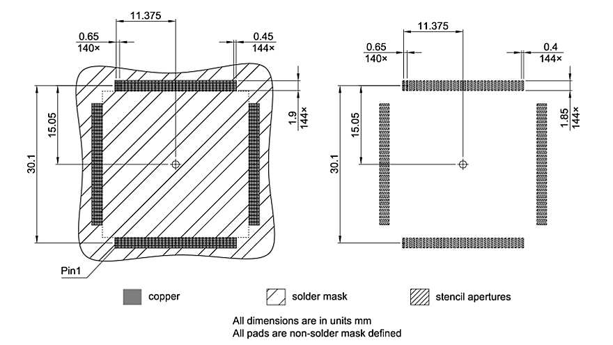 PG-MQFP-144-11_Footprint Drawing