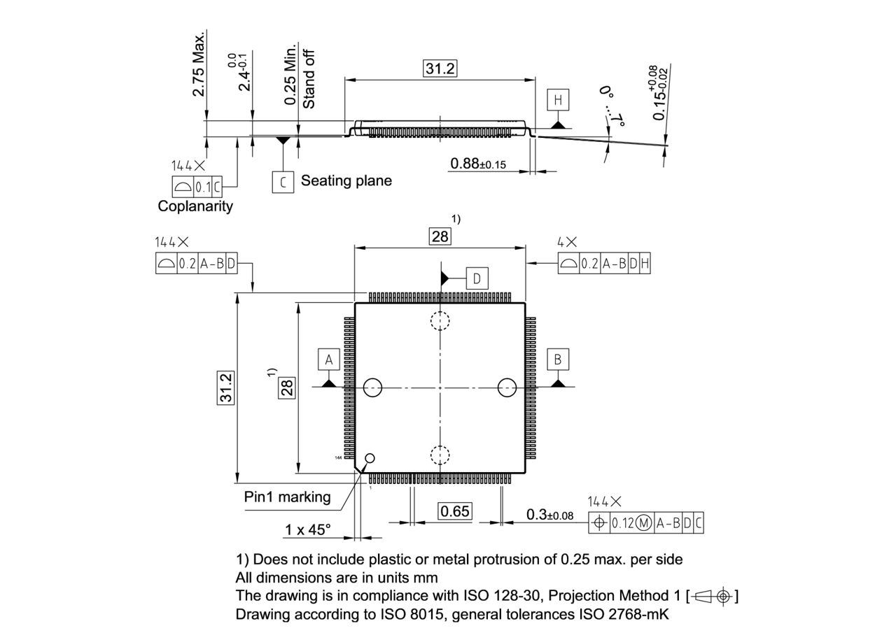 PG-MQFP-144-11_Package Outline