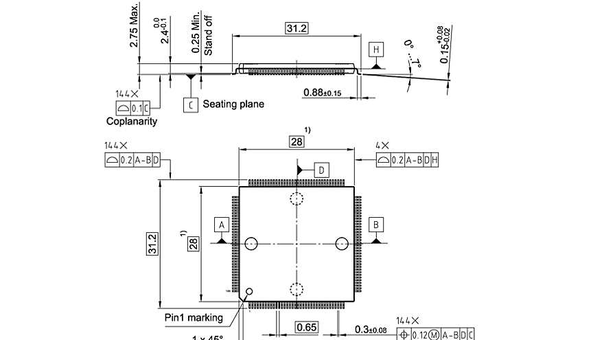 PG-MQFP-144-11_Package Outline