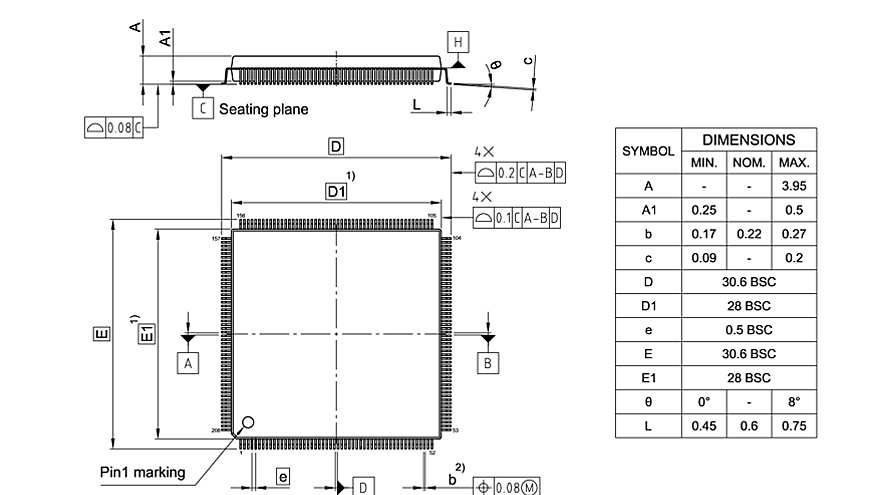 PG-MQFP-208-800_Package Outline