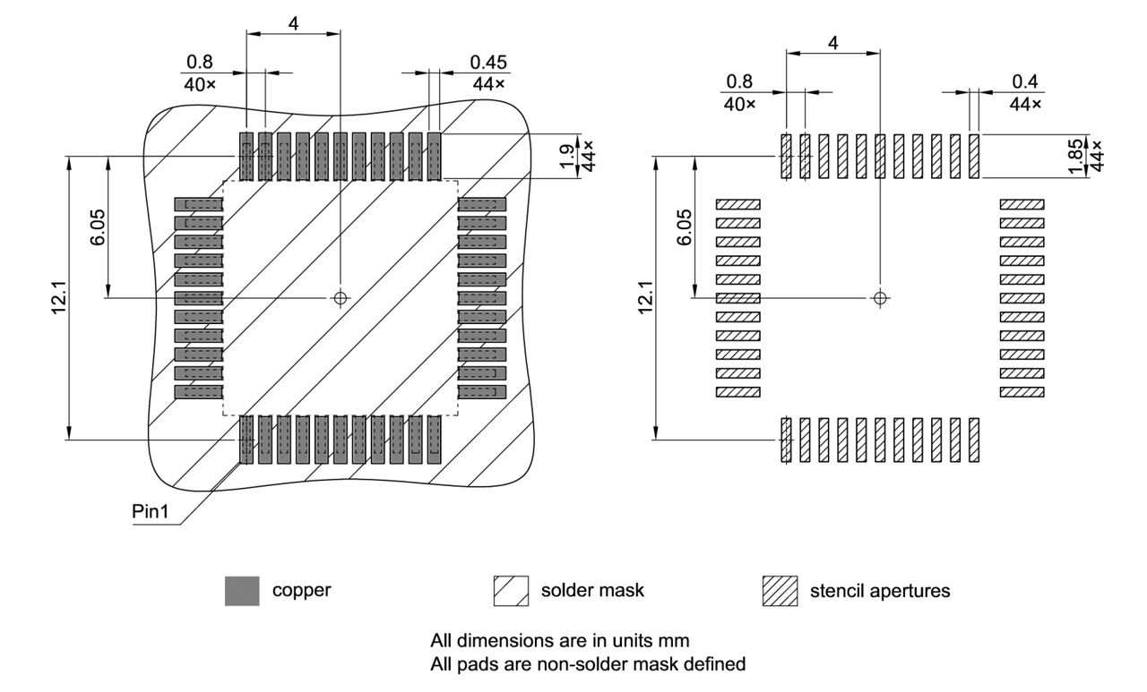 PG-MQFP-44-2_Footprint Drawing