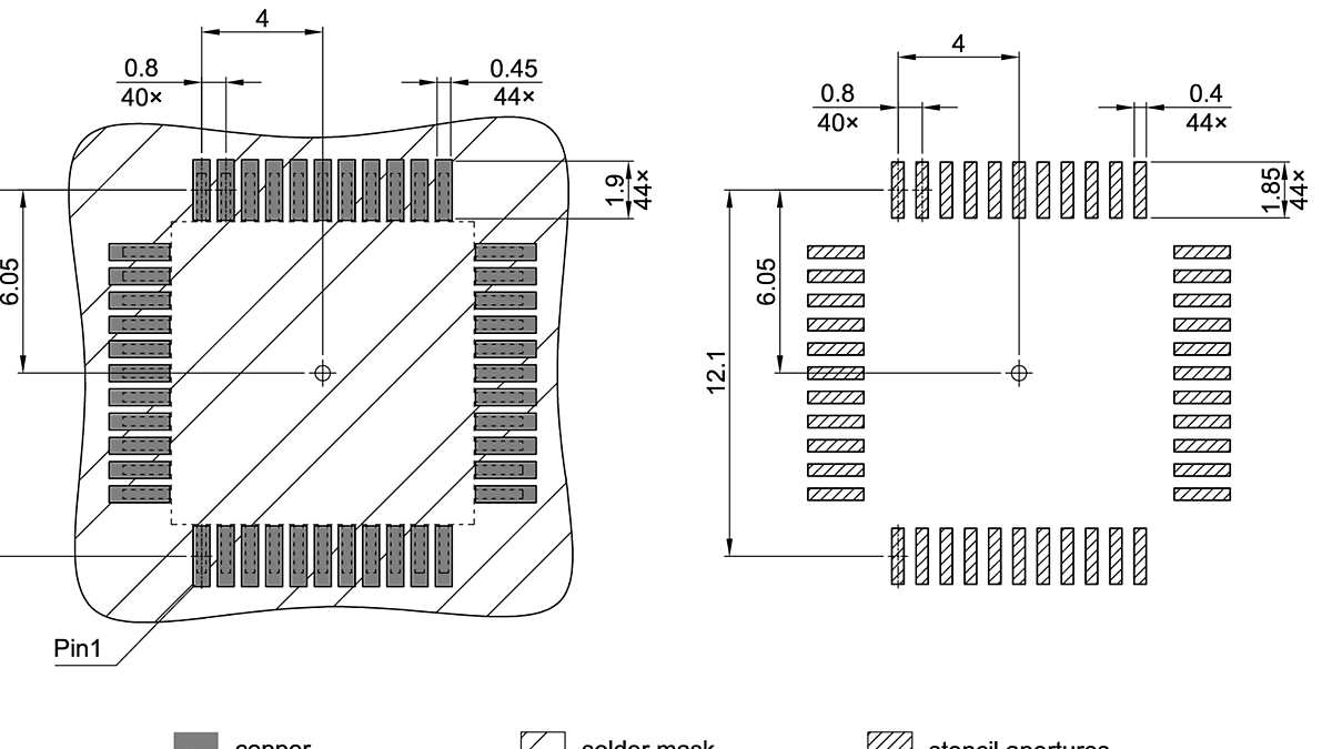 PG-MQFP-44-2_Footprint Drawing