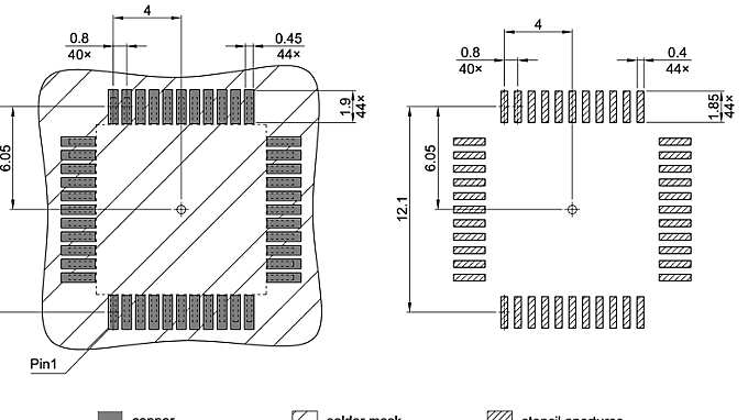 PG-MQFP-44-2_Footprint Drawing