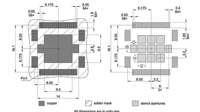PG-MQFP-64-10_Footprint Drawing