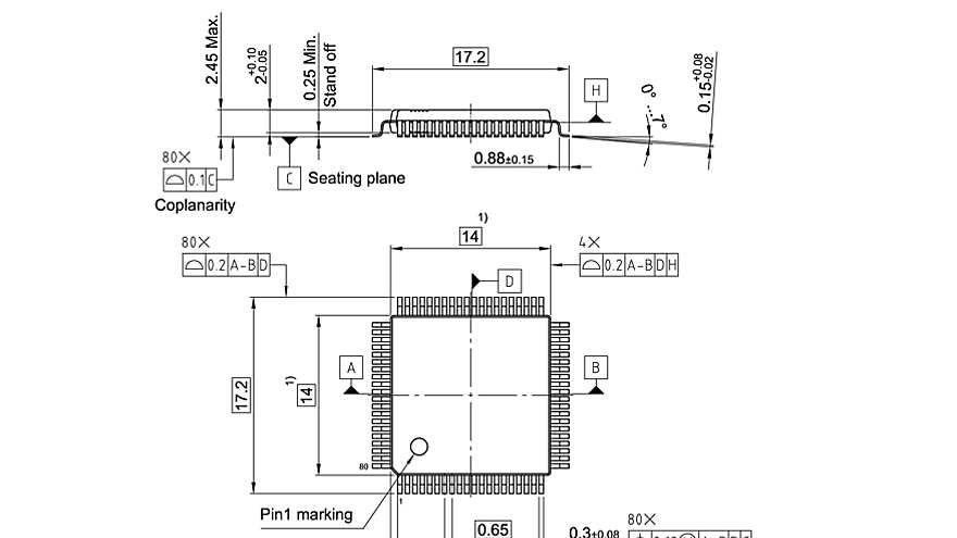 PG-MQFP-80-10_Package Outline