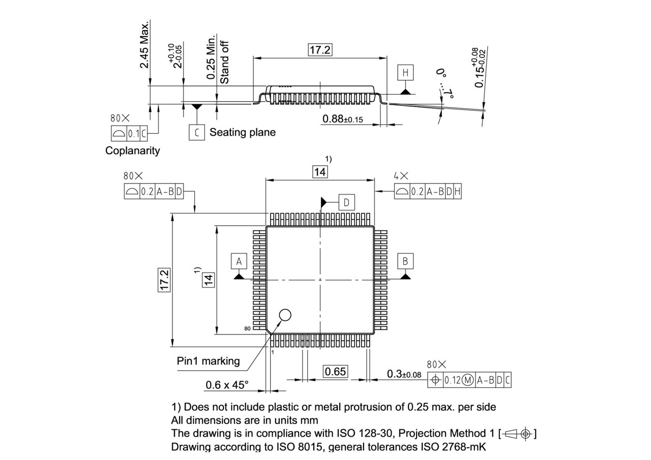 PG-MQFP-80-13_Package Outline