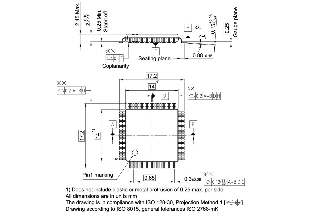 PG-MQFP-80-7_Package Outline