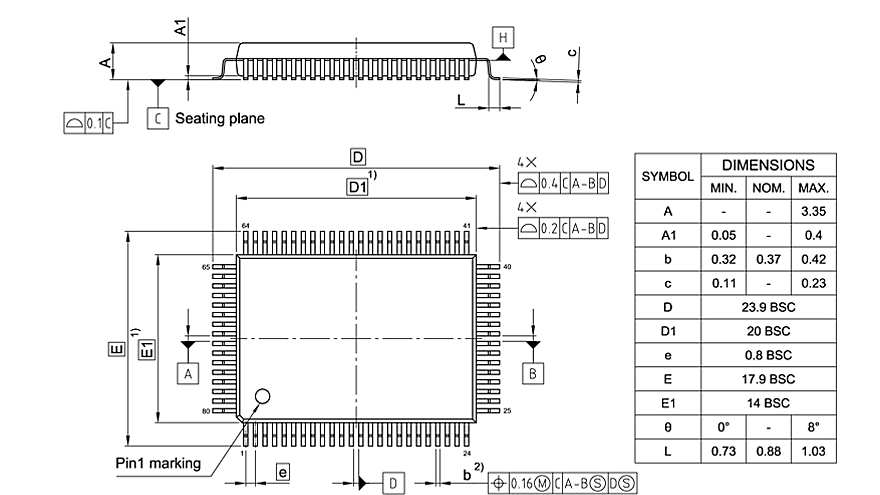PG-MQFP-80-800_Package Outline