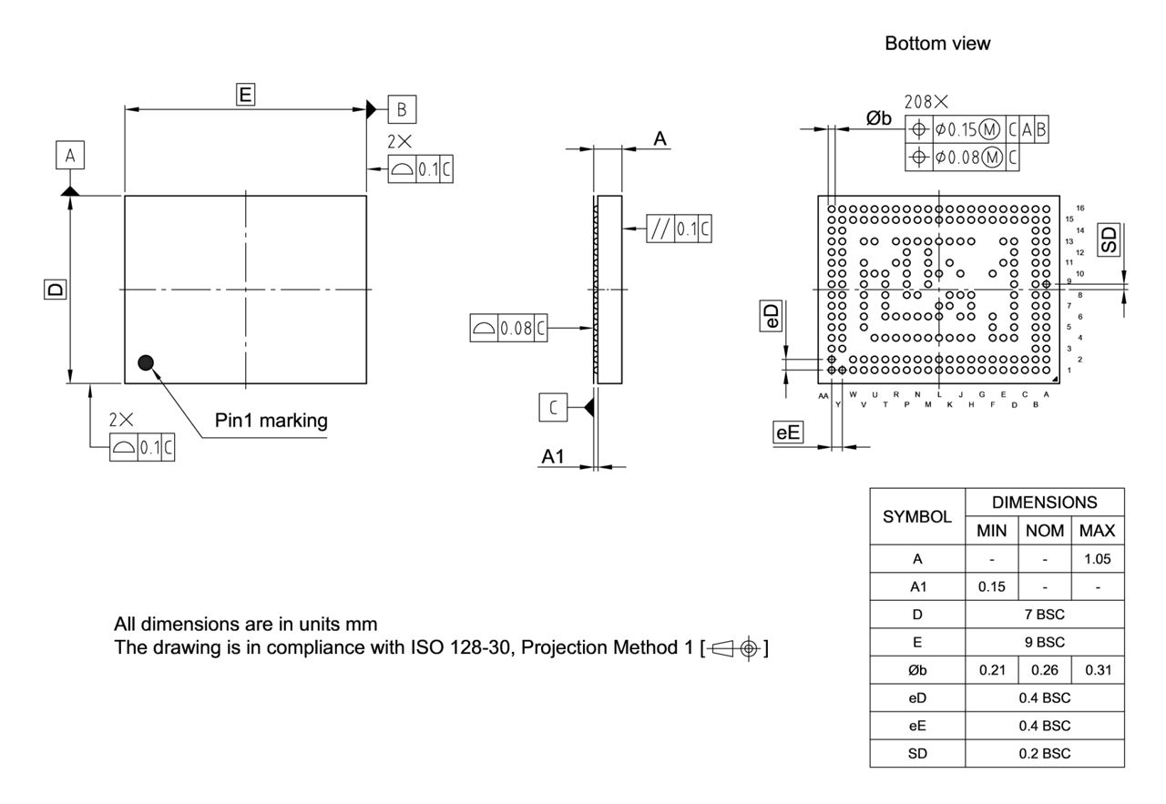 PG-TF2BGA-208-800_Package Outline