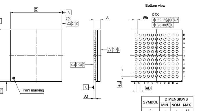 PG-TFBGA-121-800_Package Outline