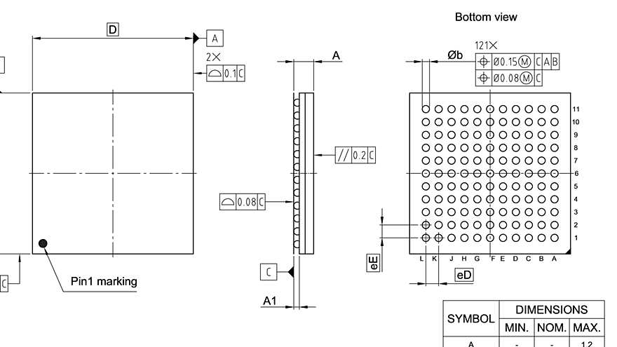 PG-TFBGA-121-800_Package Outline