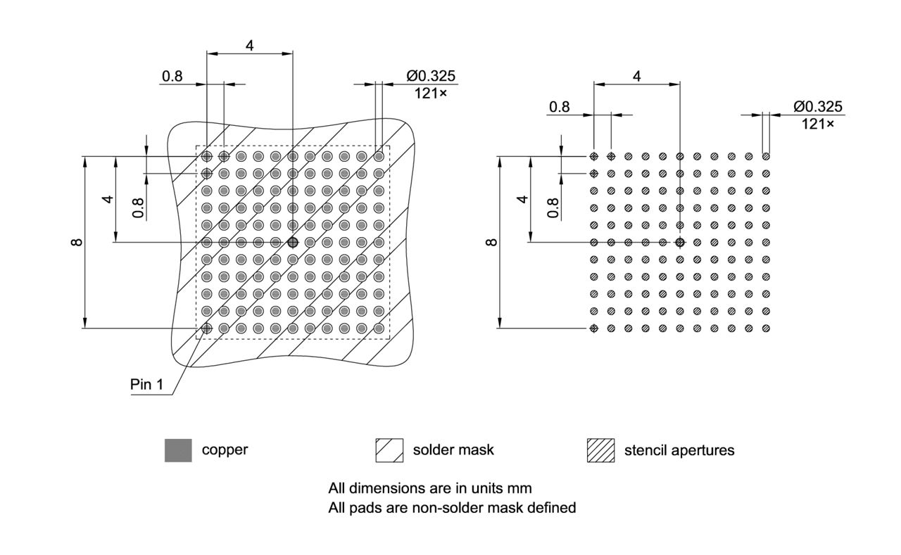 PG-TFBGA-121-801_Footprint Drawing