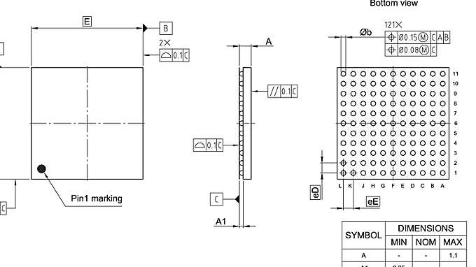 PG-TFBGA-121-801_Package Outline