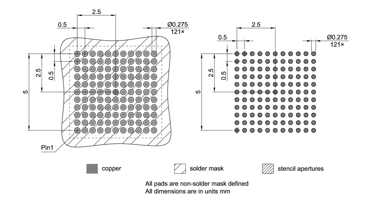 PG-TFBGA-121-802_Footprint Drawing