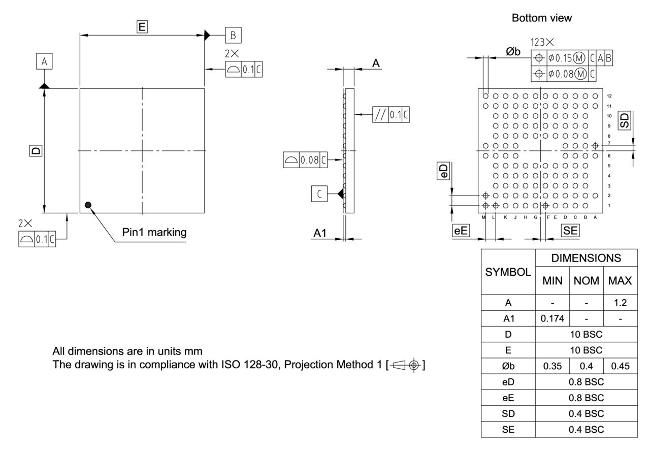 PG-TFBGA-123-800_Package Outline