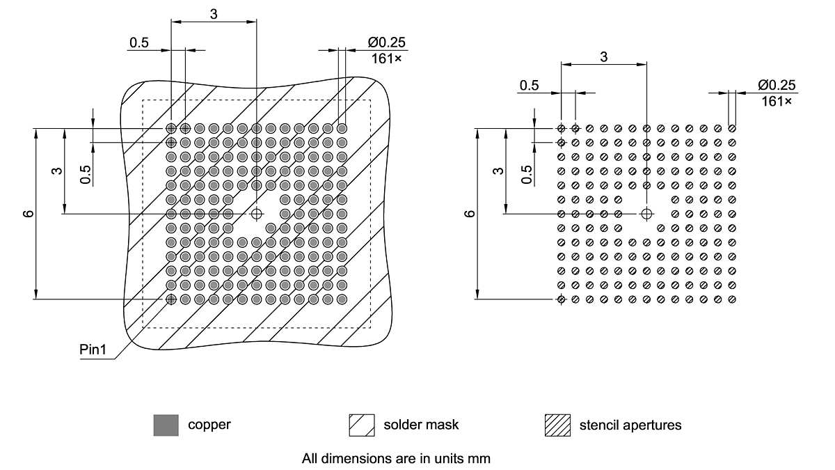 PG-TFBGA-161-800_Footprint Drawing