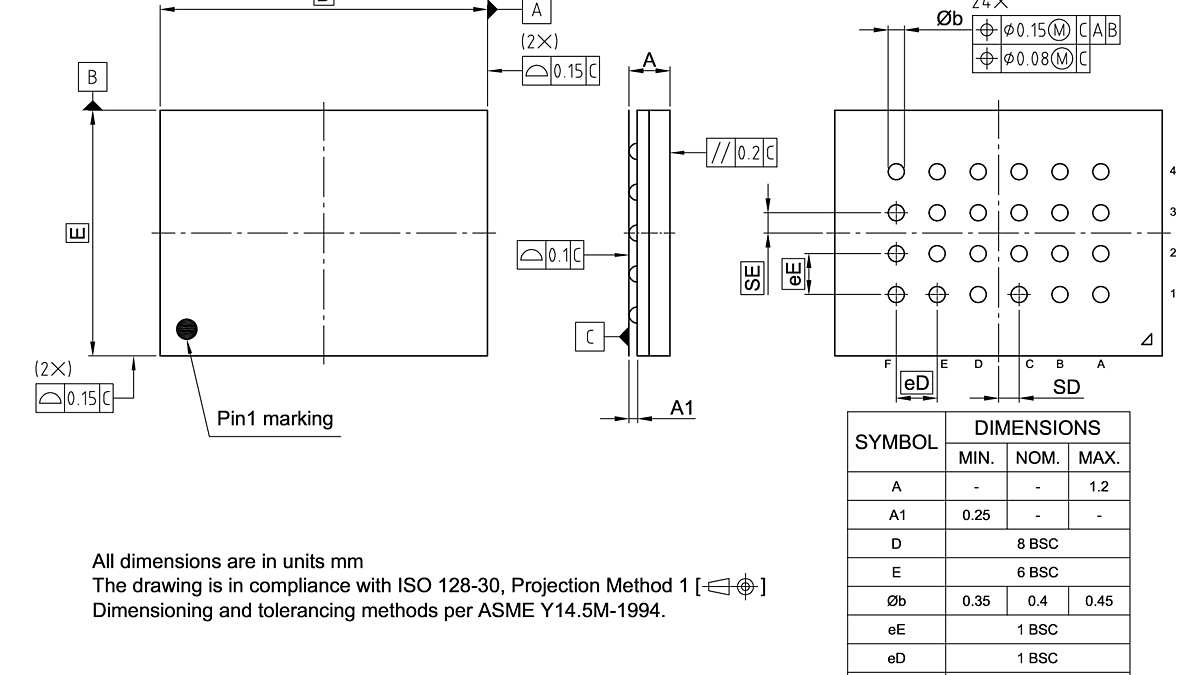 PG-TFBGA-24-801_Package Outline
