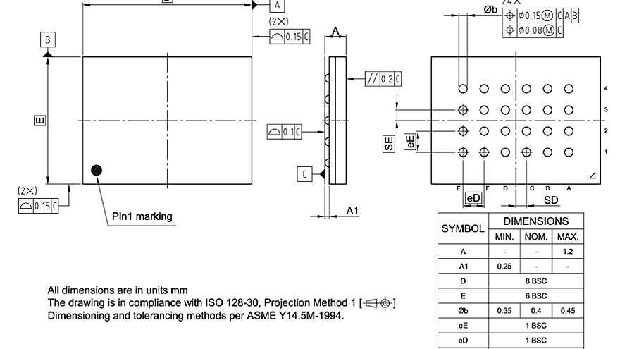 PG-TFBGA-24-801_Package Outline