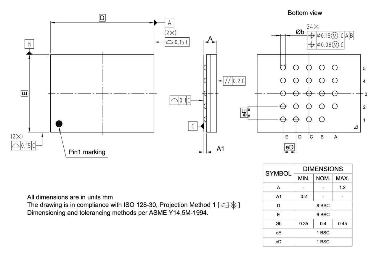 PG-TFBGA-24-802_Package Outline