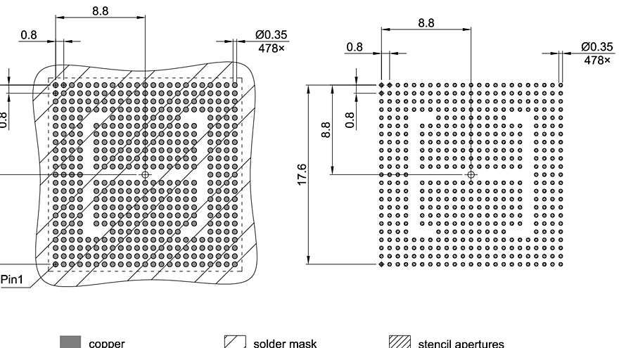 PG-TFBGA-478-850_Footprint Drawing
