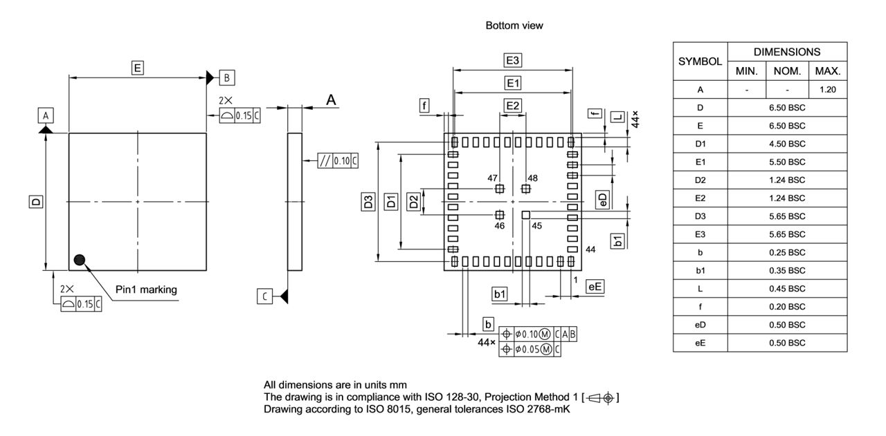 PG-TFBGA-48-801_Package Outline
