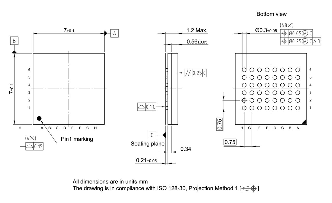 PG-TFBGA-48-803_Package Outline