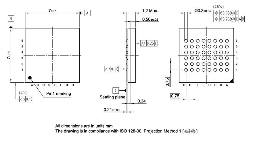 PG-TFBGA-48-803_Package Outline